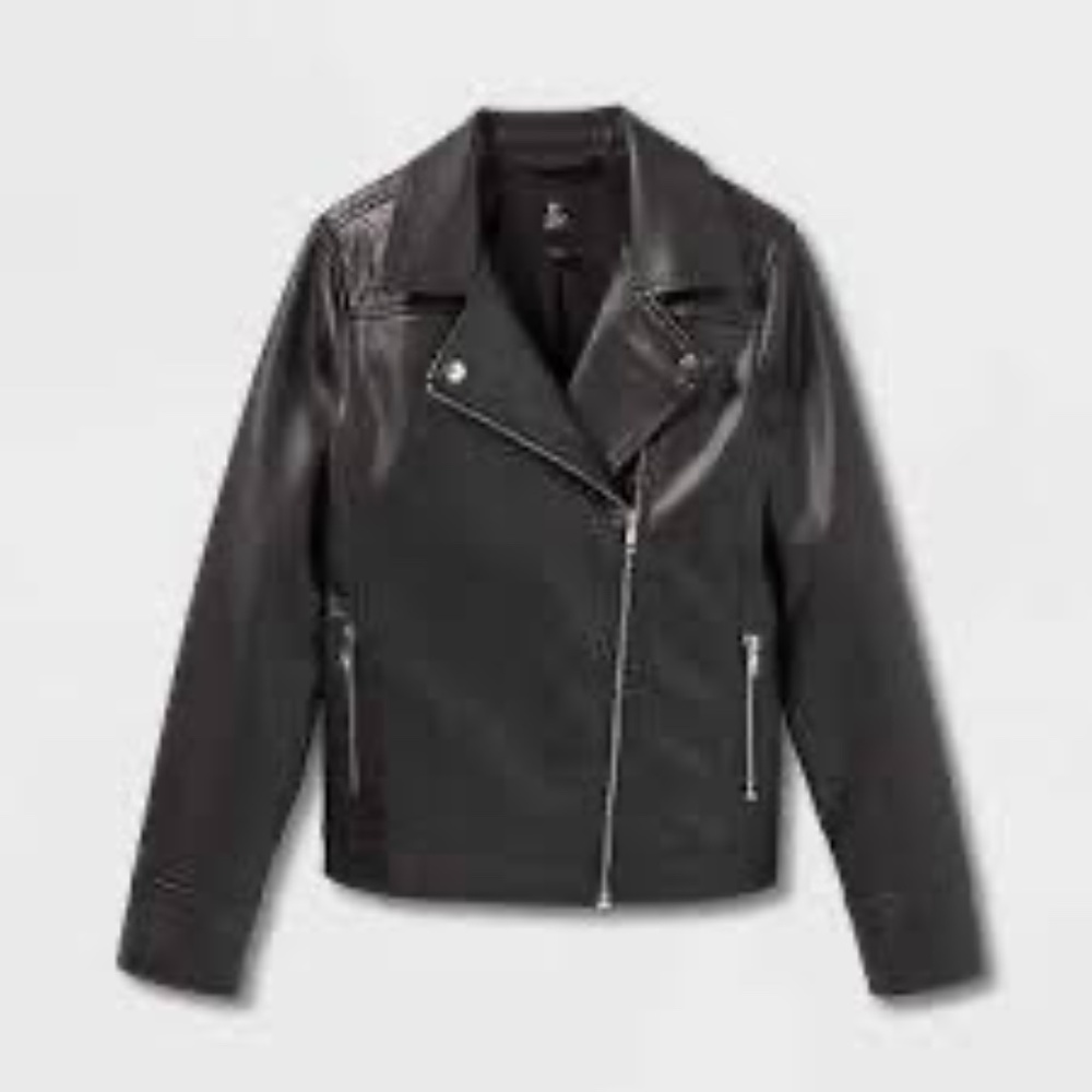 🖤 Mini Style Icon Alert! 🖤 Art Class Faux Leather Moto Jacket - Girls size (S)